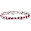 image:imageRossSimons 460 ct tw Ruby and 269 ct tw Diamond Tennis Bracelet in 14kt White GoldRuby