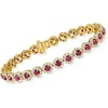 image:imageRossSimons 460 ct tw Ruby and 269 ct tw Diamond Tennis Bracelet in 14kt Yellow GoldRuby
