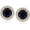 image:imageRossSimons 470 ct tw Sapphire and 19 ct tw Diamond Earrings in 18kt Gold Over Sterling