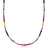 image:imageRossSimons 5000 ct tw Multicolored Sapphire Bead Necklace in Sterling SilverSapphire