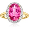 image:imageRossSimons 525 Carat Pink Topaz and 21 ct tw Diamond Ring in 14kt Yellow GoldTopaz