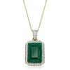 image:imageRossSimons 550 Carat Emerald and 25 ct tw Diamond Pendant Necklace in 14kt Yellow Gold 18 inches