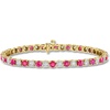 image:imageRossSimons 575 ct tw Ruby and 100 ct tw Diamond Tennis Bracelet in 18kt Gold Over SterlingRuby