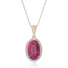 image:imageRossSimons 630 Carat Ruby and 14 ct tw Diamond Pendant Necklace in 14kt Yellow GoldRuby