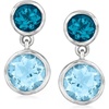 image:imageRossSimons 670 ct tw London and Sky Blue Topaz Drop Earrings in Sterling Silver