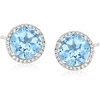 image:imageRossSimons 710 ct tw Sky Blue Topaz and 20 ct tw White Topaz Earrings in Sterling Silver