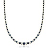 image:imageRossSimons 800 ct tw Sapphire and 150 ct tw Diamond Tennis Necklace in 18kt Gold Over SterlingSapphire