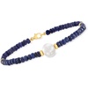 image:imageRossSimons Cultured Pearl and 2800 ct tw Beaded Sapphire Bracelet in 14kt Yellow Gold825 Inches