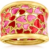 image:imageRossSimons Italian Red and Pink Enamel Heart Ring in 18kt Gold Over SterlingNo Gemstone