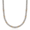 image:imageRossSimons Sterling Silver and 14kt Yellow Gold Byzantine Station NecklaceNo Gemstone
