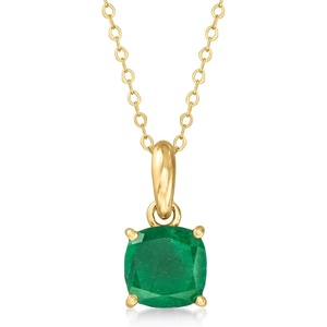 image:imageCanaria Fine Jewelry RossSimons 160 Carat Emerald Pendant Necklace in 10kt Yellow Gold 16 inches