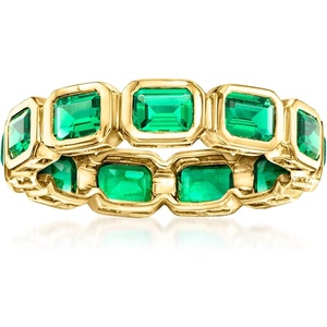 image:imagePure Collection by RossSimons 170 ct tw LabGrown Emerald Eternity Band in 18kt Gold Over SterlingCreated Emerald
