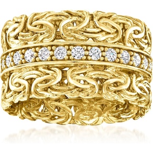 image:imageRossSimons 050 ct tw CZ Byzantine Ring in 18kt Gold Over SterlingCubic Zirconia