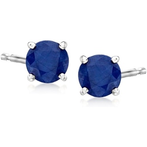 image:imageRossSimons 115 ct tw Sapphire Stud Earrings in 14kt White Gold