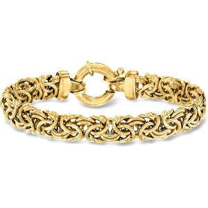 image:imageRossSimons 18kt Gold Over Sterling Medium Byzantine Braceletno gemstone
