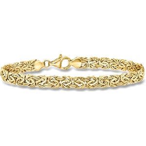 image:imageRossSimons 18kt Yellow Gold Byzantine Braceletno gemstone