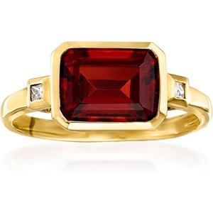 image:imageRossSimons 290 Carat Garnet Ring With Diamonds in 14kt Yellow GoldGarnet