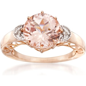 image:imageRossSimons 340 Carat Morganite Ring With Diamonds in 14kt 2Tone GoldMorganite