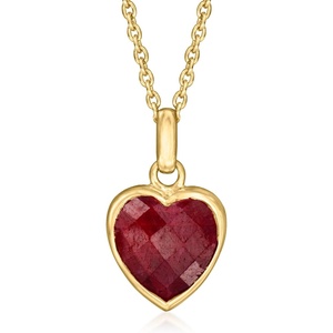 image:imageRossSimons 460 Carat Ruby Pendant Necklace in 18kt Gold Over Sterling 18 inches