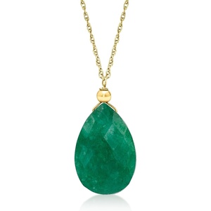 image:imageRossSimons 550 Carat Emerald Necklace in 10kt Yellow Gold20 Inches