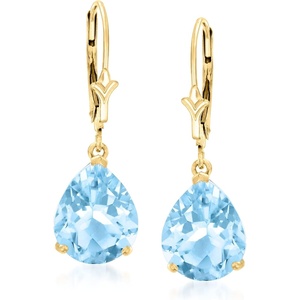 image:imageRossSimons 750 ct tw PearShaped Sky Blue Topaz Earrings in 14kt Yellow Gold