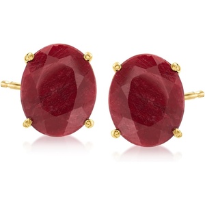 image:imageRossSimons 960 ct tw Ruby Earrings in 18kt Gold Over Sterling