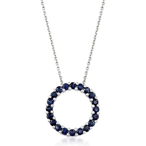 image:imageRossSimons Gemstone Circle of Eternity Necklace in Sterling SilverSapphire