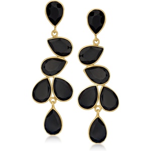 image:imageRossSimons MultiGemstone Drop Earrings in 18kt Gold Over SterlingOnyx