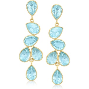 image:imageRossSimons MultiGemstone Drop Earrings in 18kt Gold Over SterlingTopaz