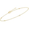 image:imagePure Collection by RossSimons 010 ct tw Diamond Station Anklet in 14kt Yellow Gold 9 inches