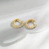 image:imagePure Collection by RossSimons 015 ct tw Diamond Huggie Hoop Earrings in 14kt Yellow Gold