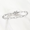 image:imagePure Collection by RossSimons 015 ct tw Diamond Paper Clip Link Bracelet in Sterling SilverDiamond