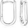 image:imagePure Collection by RossSimons 015 ct tw Diamond Paper Clip Link Removable Drop Earrings in Sterling Silver