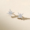 image:imagePure Collection by RossSimons 015 ct tw Diamond Star Earrings in Sterling Silver