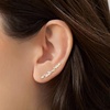 image:imagePure Collection by RossSimons 020 ct tw Diamond Leaves Ear Climbers in 14kt Yellow Gold