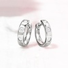 image:imagePure Collection by RossSimons 025 ct tw Diamond Huggie Hoop Earrings in Sterling Silver