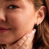 image:imagePure Collection by RossSimons 025 ct tw Diamond Huggie Hoop Earrings in Sterling Silver