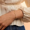 image:imagePure Collection by RossSimons 080 ct tw Garnet and 30 ct tw Pink Topaz Leaf Bolo Bracelet in 18kt Gold Over Sterling