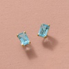 image:imagePure Collection by RossSimons 100 ct tw Swiss Blue Topaz Stud Earrings in 14kt Yellow Gold
