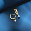 image:imagePure Collection by RossSimons 445mm Cultured Pearl Huggie Hoop Earrings in 14kt Yellow Gold