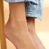 image:imagePure Collection by RossSimons Italian 18kt Gold Vermeil Paper Clip Link Anklet 9 inches