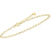 image:imagePure Collection by RossSimons Italian 18kt Gold Vermeil Paper Clip Link Anklet 9 inches