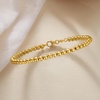 image:imagePure Collection by RossSimons Italian 4mm 14kt Yellow Gold Bead Braceletno gemstone