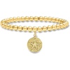 image:imagePure Collection by RossSimons Italian 5mm 18kt Gold Over Sterling Bead Stretch Bracelet With Sand Dollar Charmno gemstone