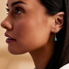 image:imagePure Collection by RossSimons Turquoise Drop Earrings in 14kt Yellow Gold
