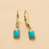 image:imagePure Collection by RossSimons Turquoise Drop Earrings in 14kt Yellow Gold