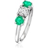 image:imageRossSimons 050 Carat LabGrown Diamond Ring With 40 ct tw Emeralds in 14kt White GoldDiamond