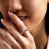 image:imageRossSimons 080 ct tw Rhodolite Garnet and 51 ct tw LabGrown Diamond Crisscross Ring in 18kt Gold Over SterlingDiamond