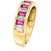 image:imageRossSimons 090 ct tw Rhodolite Garnet and 70 ct tw LabGrown Diamond Ring in 18kt Gold Over SterlingDiamond