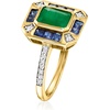 image:imageRossSimons 100 Carat Emerald and 60 ct tw Sapphire Ring With 11 ct tw Diamonds in 14kt Yellow GoldEmerald